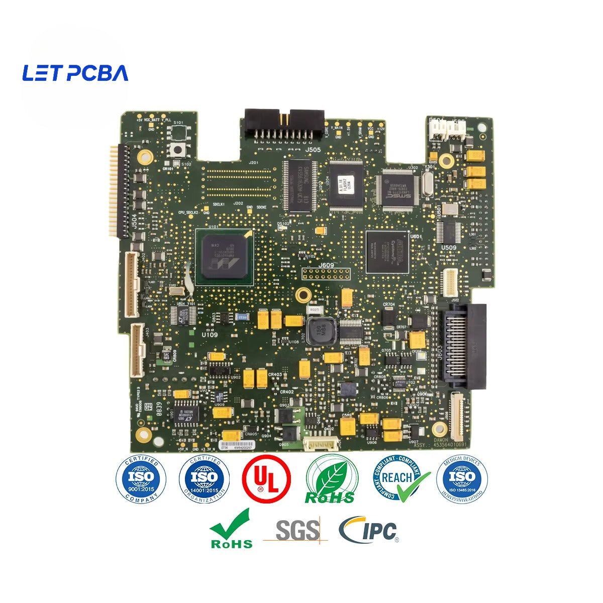 Gerber Files Factory Direct 4-Layer Multilayer Vr Pcb Assembly Service with SMT PCBA Prototype Manufacturing Tv Board